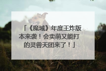 《魔域》年度王炸版本来袭！会卖萌又能打的灵兽天团来了！