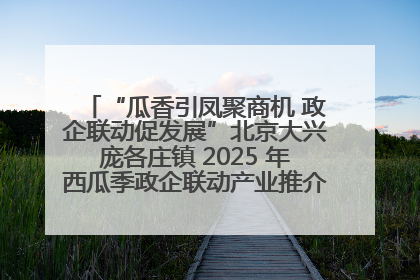 “瓜香引凤聚商机 政企联动促发展”北京大兴庞各庄镇 2025 年西瓜季政企联动产业推介活动圆满举行