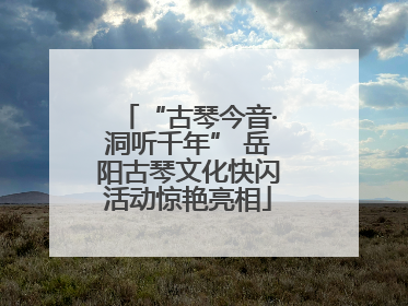 “古琴今音·洞听千年” 岳阳古琴文化快闪活动惊艳亮相