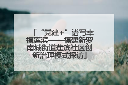 “党建+”谱写幸福莲滨——福建新罗南城街道莲滨社区创新治理模式探访