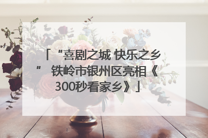 “喜剧之城 快乐之乡” 铁岭市银州区亮相《300秒看家乡》