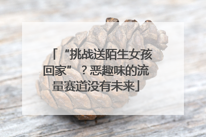 “挑战送陌生女孩回家”？恶趣味的流量赛道没有未来