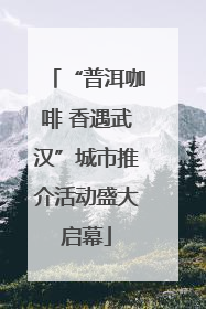 “普洱咖啡 香遇武汉”城市推介活动盛大启幕