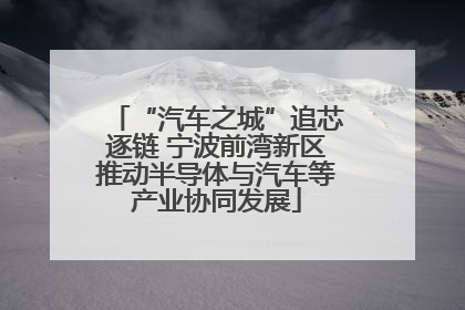 “汽车之城”追芯逐链 宁波前湾新区推动半导体与汽车等产业协同发展