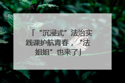 “沉浸式”法治实践课护航青春，“法姐姐”也来了