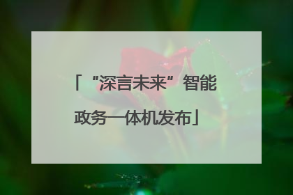 “深言未来”智能政务一体机发布