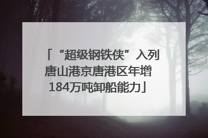“超级钢铁侠”入列 唐山港京唐港区年增184万吨卸船能力