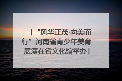“风华正茂·向美而行”河南省青少年美育展演在省文化馆举办