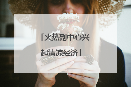 火热副中心兴起清凉经济
