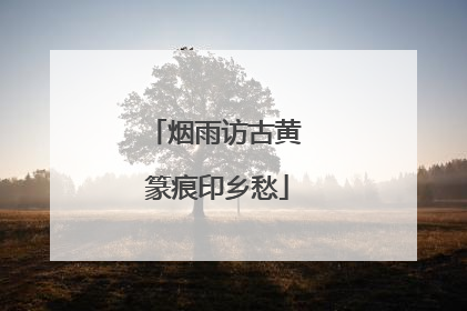 烟雨访古黄 篆痕印乡愁