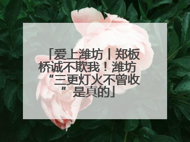 爱上潍坊丨郑板桥诚不欺我！潍坊“三更灯火不曾收”是真的