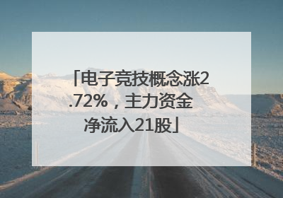 电子竞技概念涨2.72%，主力资金净流入21股