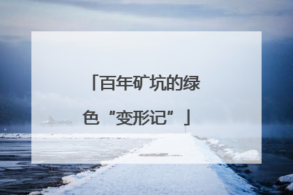 百年矿坑的绿色“变形记”
