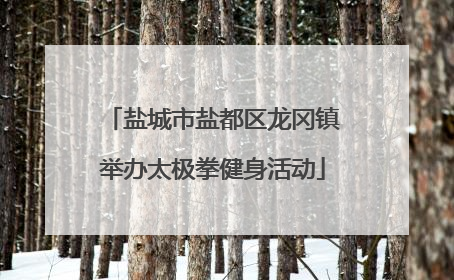 盐城市盐都区龙冈镇举办太极拳健身活动
