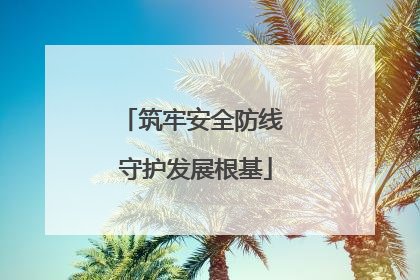 筑牢安全防线 守护发展根基