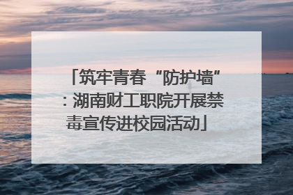筑牢青春“防护墙”：湖南财工职院开展禁毒宣传进校园活动