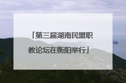 第三届湖南民盟职教论坛在衡阳举行