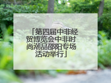 第四届中非经贸博览会中非时尚潮品邵阳专场活动举行