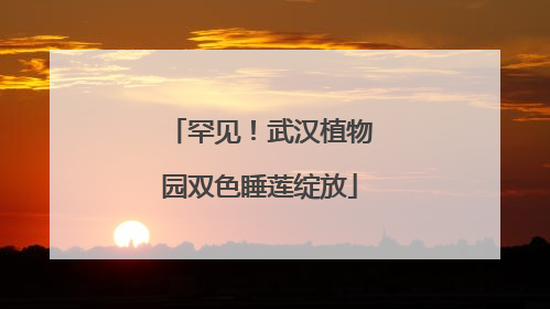 罕见！武汉植物园双色睡莲绽放