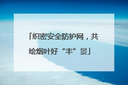 织密安全防护网，共绘烟叶好“丰”景
