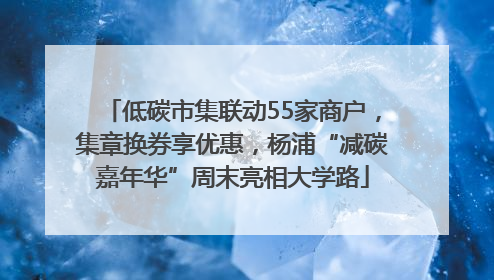 低碳市集联动55家商户，集章换券享优惠，杨浦“减碳嘉年华”周末亮相大学路