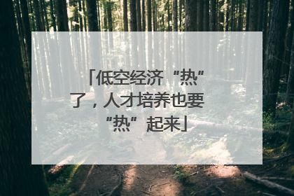 低空经济“热”了，人才培养也要“热”起来