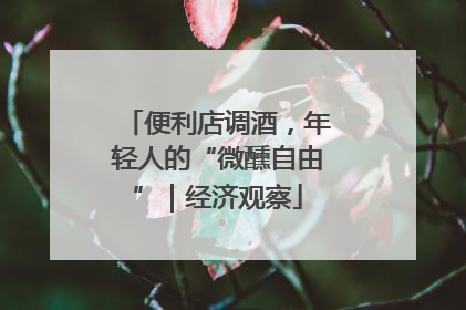 便利店调酒，年轻人的“微醺自由”｜经济观察