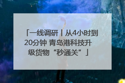 一线调研丨从4小时到20分钟 青岛港科技升级货物“秒通关”
