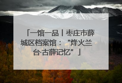 一馆一品丨枣庄市薛城区档案馆：“烽火兰台·古薛记忆”