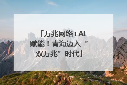 万兆网络+AI赋能！青海迈入“双万兆”时代