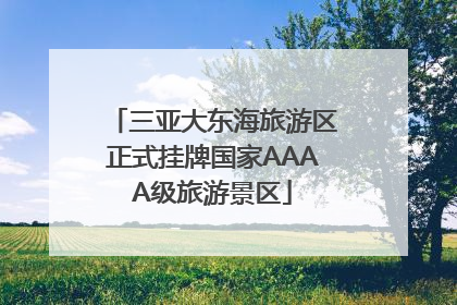 三亚大东海旅游区正式挂牌国家AAAA级旅游景区