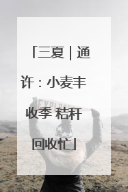 三夏｜通许：小麦丰收季 秸秆回收忙