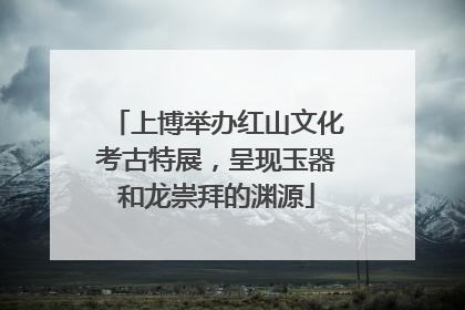 上博举办红山文化考古特展，呈现玉器和龙崇拜的渊源