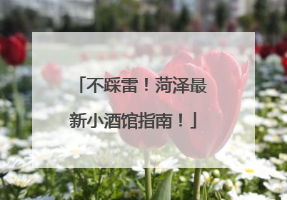 不踩雷！菏泽最新小酒馆指南！