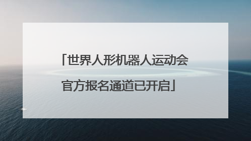 世界人形机器人运动会官方报名通道已开启