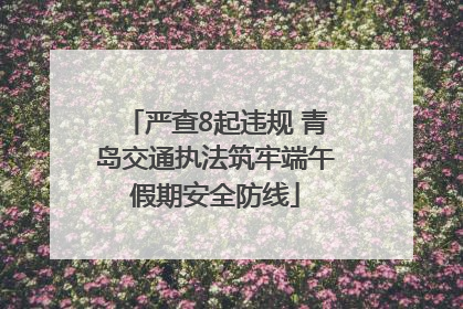严查8起违规 青岛交通执法筑牢端午假期安全防线