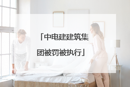 中电建建筑集团被罚被执行
