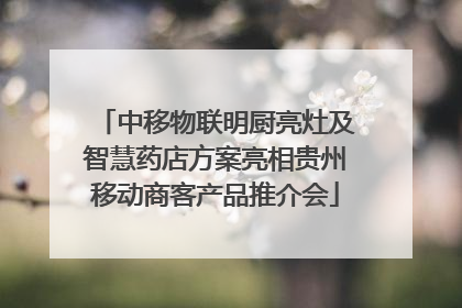 中移物联明厨亮灶及智慧药店方案亮相贵州移动商客产品推介会