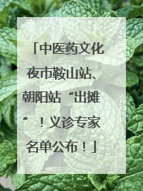 中医药文化夜市鞍山站、朝阳站“出摊”！义诊专家名单公布！