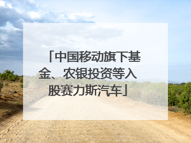 中国移动旗下基金、农银投资等入股赛力斯汽车