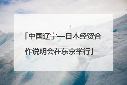 中国辽宁—日本经贸合作说明会在东京举行
