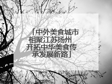 中外美食城市相聚江苏扬州 开拓中华美食传承发展新路