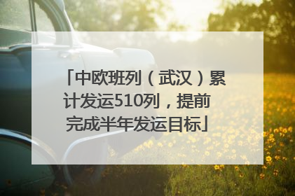 中欧班列（武汉）累计发运510列，提前完成半年发运目标