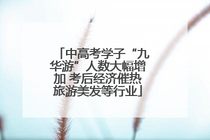 中高考学子“九华游”人数大幅增加 考后经济催热旅游美发等行业