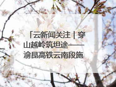云新闻关注｜穿山越岭筑坦途——渝昆高铁云南段施工现场见闻