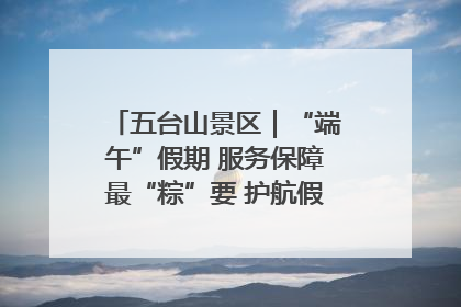 五台山景区｜“端午”假期 服务保障最“粽”要 护航假期“不打烊”