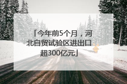 今年前5个月，河北自贸试验区进出口超300亿元