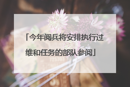 今年阅兵将安排执行过维和任务的部队参阅