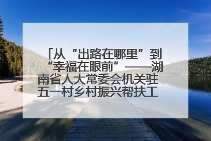 从“出路在哪里”到“幸福在眼前”——湖南省人大常委会机关驻五一村乡村振兴帮扶工作队书写振兴答卷