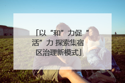 以“和”力促“活”力 探索集宿区治理新模式